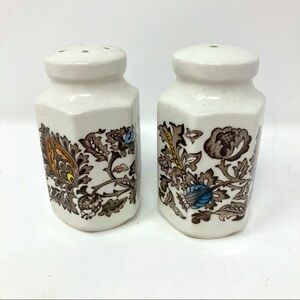 Vintage ironstone salt and pepper shakers